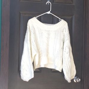 Cream cropped sweater